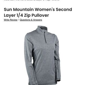 Sun Mountain Women's Gray Long Sleeve 1/4 Zip Pullover